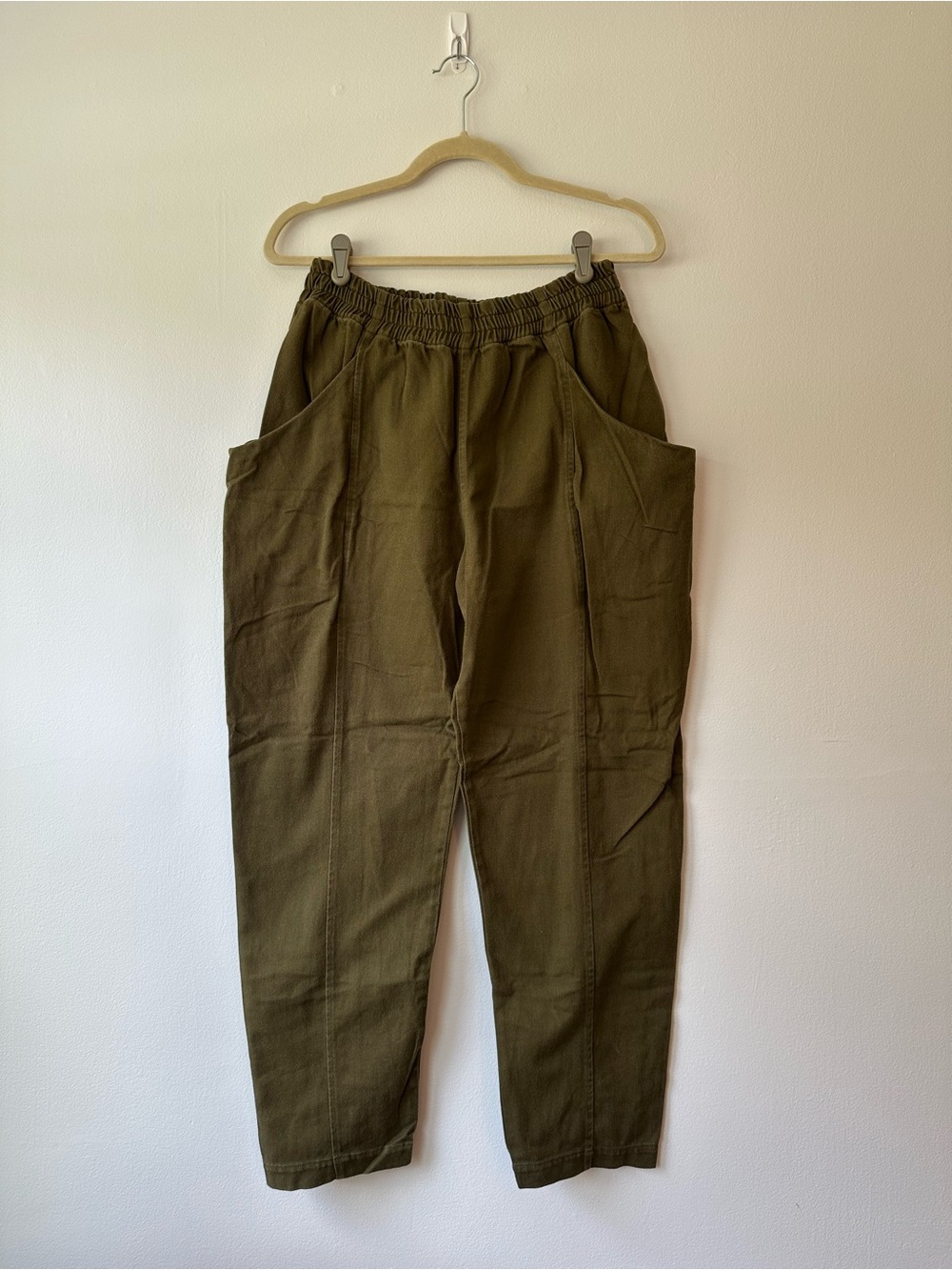 Elizabeth Suzann Olive Green Cotton Clyde Pants